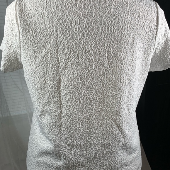 Laura Ashley petite short sleeve textured top - Picture 2 of 6